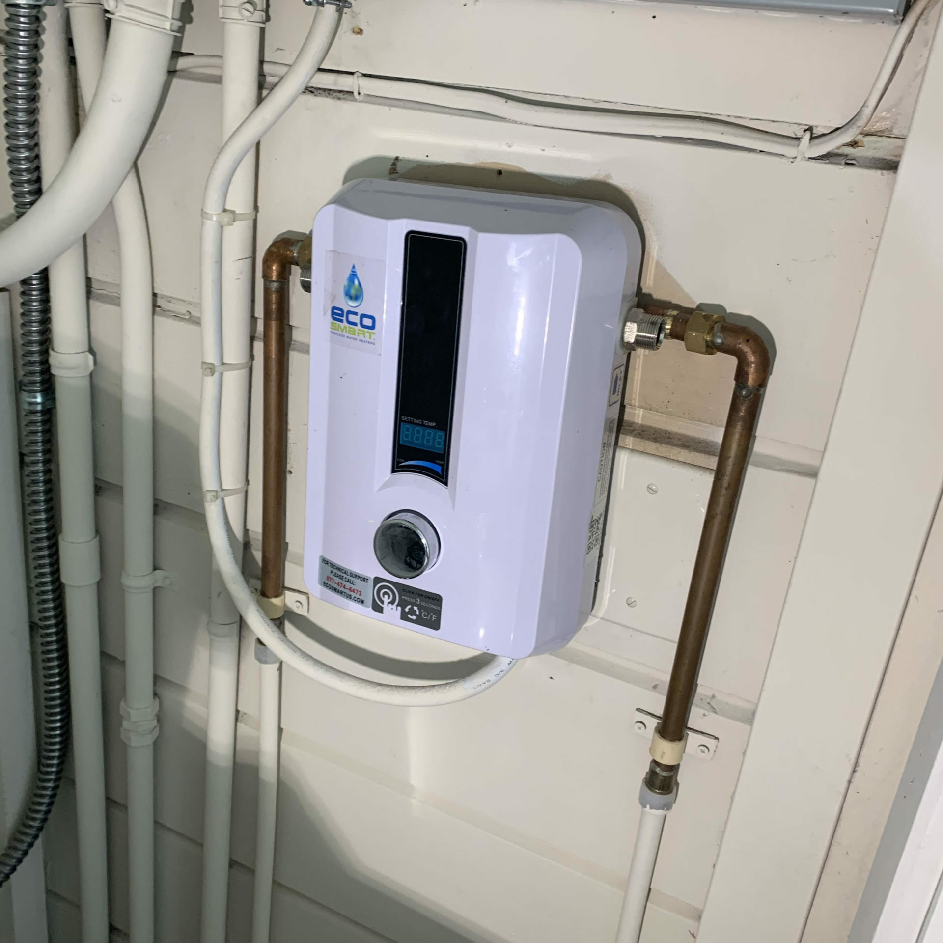 ecosmart electric water heater install