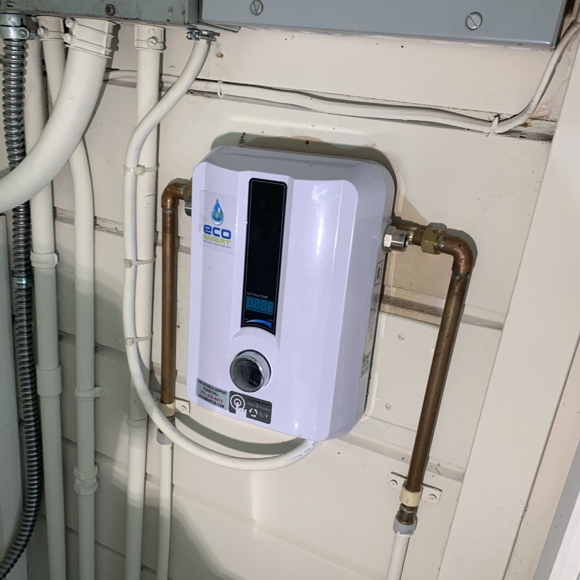 ecosmart electric water heater install